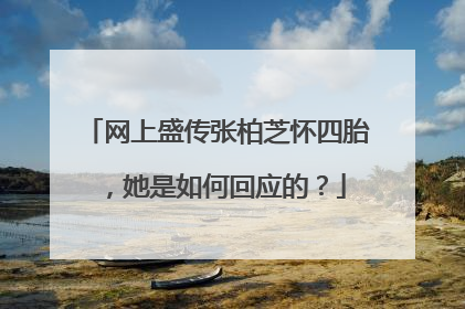 网上盛传张柏芝怀四胎，她是如何回应的？