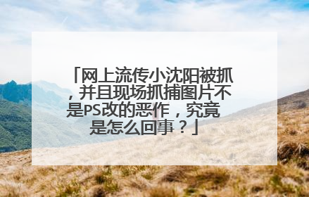 网上流传小沈阳被抓，并且现场抓捕图片不是PS改的恶作，究竟是怎么回事？