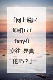 网上说尼坤和tiffany在交往 是真的吗？