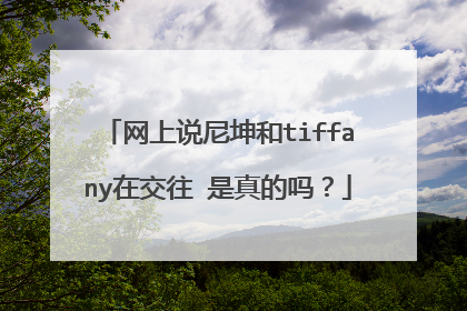 网上说尼坤和tiffany在交往 是真的吗？