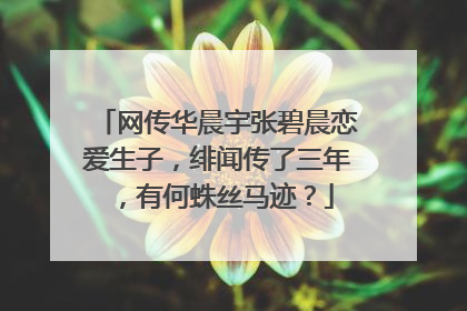 网传华晨宇张碧晨恋爱生子，绯闻传了三年，有何蛛丝马迹？