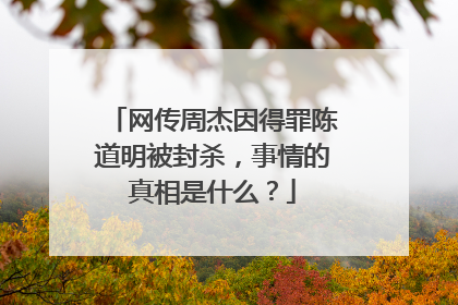 网传周杰因得罪陈道明被封杀，事情的真相是什么？