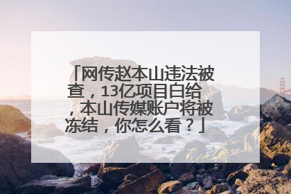 网传赵本山违法被查，13亿项目白给，本山传媒账户将被冻结，你怎么看？
