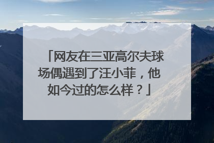 网友在三亚高尔夫球场偶遇到了汪小菲，他如今过的怎么样？