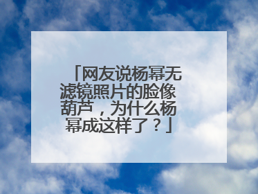 网友说杨幂无滤镜照片的脸像葫芦，为什么杨幂成这样了？