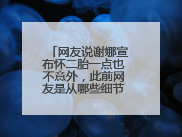 网友说谢娜宣布怀二胎一点也不意外，此前网友是从哪些细节中猜出来的？