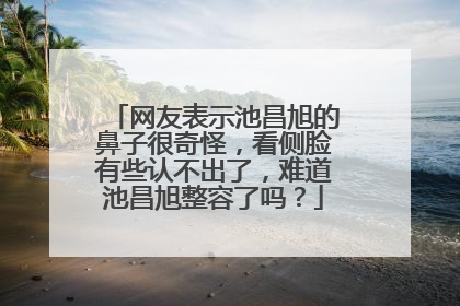 网友表示池昌旭的鼻子很奇怪，看侧脸有些认不出了，难道池昌旭整容了吗？