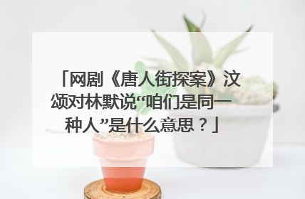 网剧《唐人街探案》汶颂对林默说“咱们是同一种人”是什么意思？