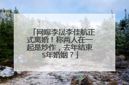 网曝李晟李佳航正式离婚！称两人在一起是炒作，去年结束5年婚姻？