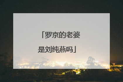 罗京的老婆是刘纯燕吗