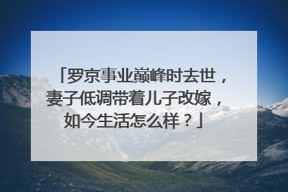 罗京事业巅峰时去世,妻子低调带着儿子改嫁,如今生活怎么样?