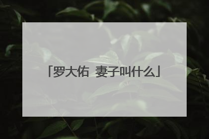 罗大佑 妻子叫什么