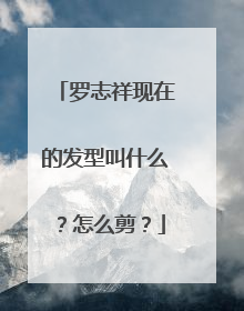罗志祥现在的发型叫什么?怎么剪?