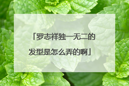 罗志祥独一无二的发型是怎么弄的啊