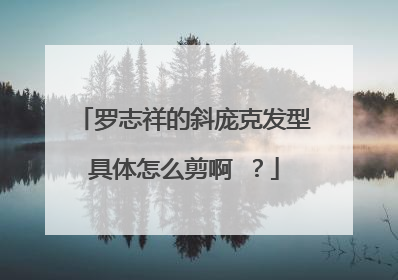 罗志祥的斜庞克发型具体怎么剪啊 ？