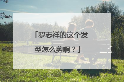 罗志祥的这个发型怎么剪啊？