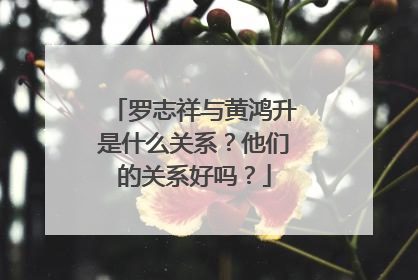 罗志祥与黄鸿升是什么关系？他们的关系好吗？