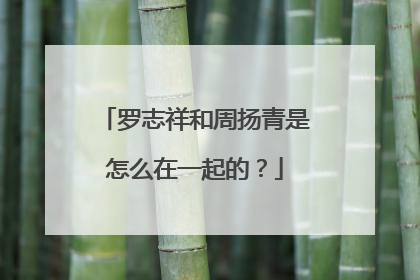 罗志祥和周扬青是怎么在一起的?