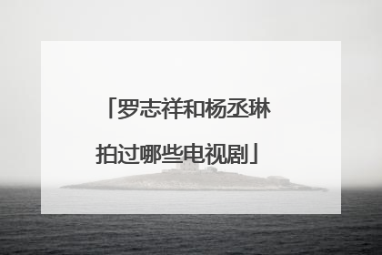 罗志祥和杨丞琳拍过哪些电视剧