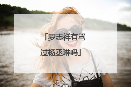 罗志祥有骂过杨丞琳吗