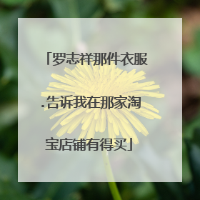 罗志祥那件衣服.告诉我在那家淘宝店铺有得买