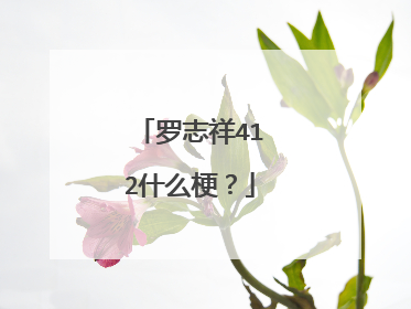 罗志祥412什么梗?