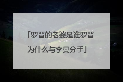 罗晋的老婆是谁罗晋为什么与李曼分手