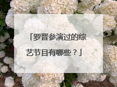 罗晋参演过的综艺节目有哪些？