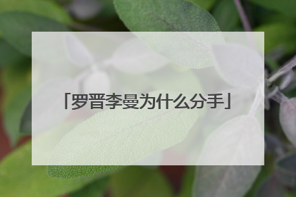 罗晋李曼为什么分手