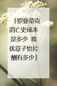 罗曼蒂克消亡史成本是多少 葛优章子怡片酬有多少