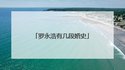 罗永浩有几段婚史