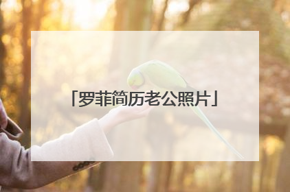 罗菲简历老公照片