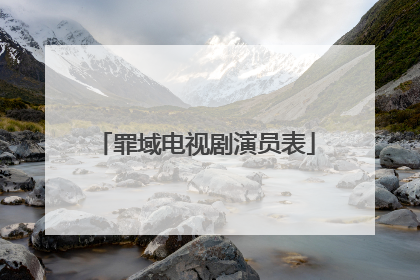 罪域电视剧演员表