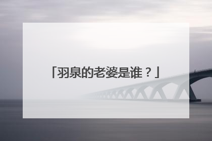 羽泉的老婆是谁?