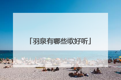 羽泉有哪些歌好听