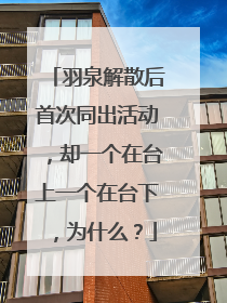 羽泉解散后首次同出活动，却一个在台上一个在台下，为什么？