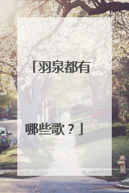 羽泉都有哪些歌？