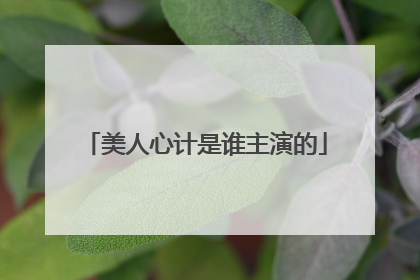 美人心计是谁主演的