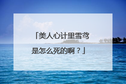 美人心计里雪鸢是怎么死的啊？