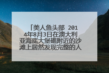 美人鱼头部 2014年8月3日在澳大利亚海底大堡礁附近的沙滩上居然发现完整的人鱼尸体 真的假的