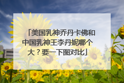 美国乳神乔丹卡佛和中国乳神王李丹妮哪个大?要一下图对比