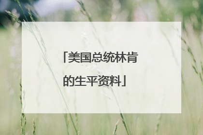 美国总统林肯的生平资料