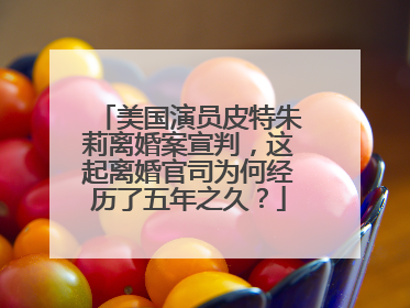 美国演员皮特朱莉离婚案宣判,这起离婚官司为何经历了五年之久?
