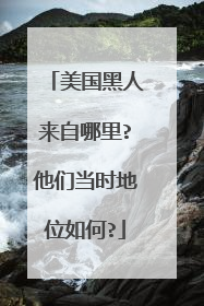 美国黑人来自哪里?他们当时地位如何?