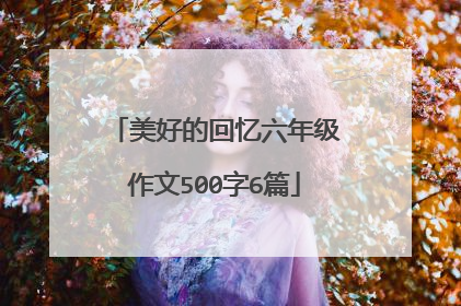 美好的回忆六年级作文500字6篇