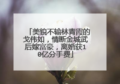 美貌不输林青霞的戈伟如,情断金城武后嫁富豪,离婚获10亿分手费