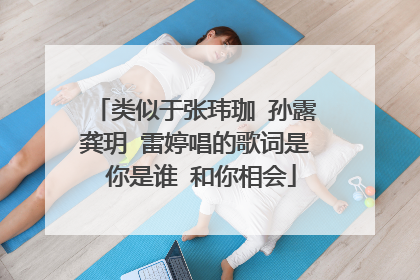 类似于张玮珈 孙露龚玥 雷婷唱的歌词是 你是谁 和你相会