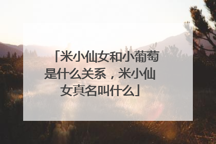 米小仙女和小葡萄是什么关系，米小仙女真名叫什么