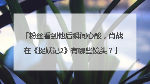 粉丝看到他后瞬间心酸，肖战在《捉妖记2》有哪些镜头？