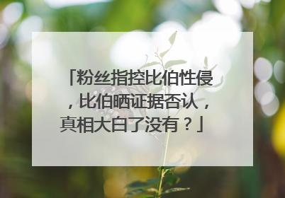 粉丝指控比伯性侵,比伯晒证据否认,真相大白了没有?